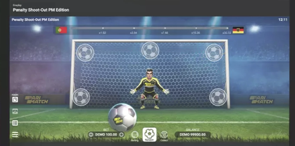 Jogando Penalty Shoot Out na MC Games