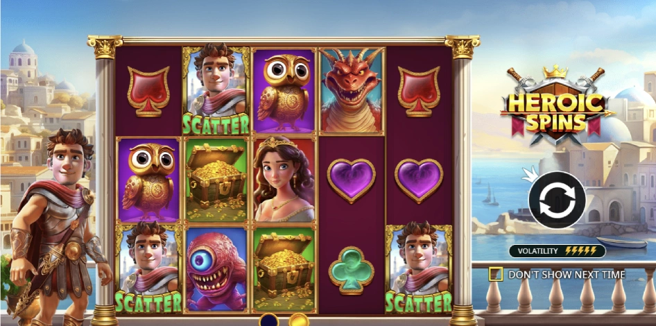 Jogar Heroic Spins no MC Games Cassino